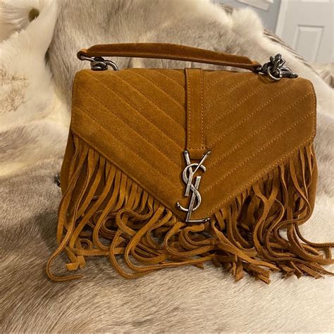 YSL Anita Fringe Leather Crossbody Bag 